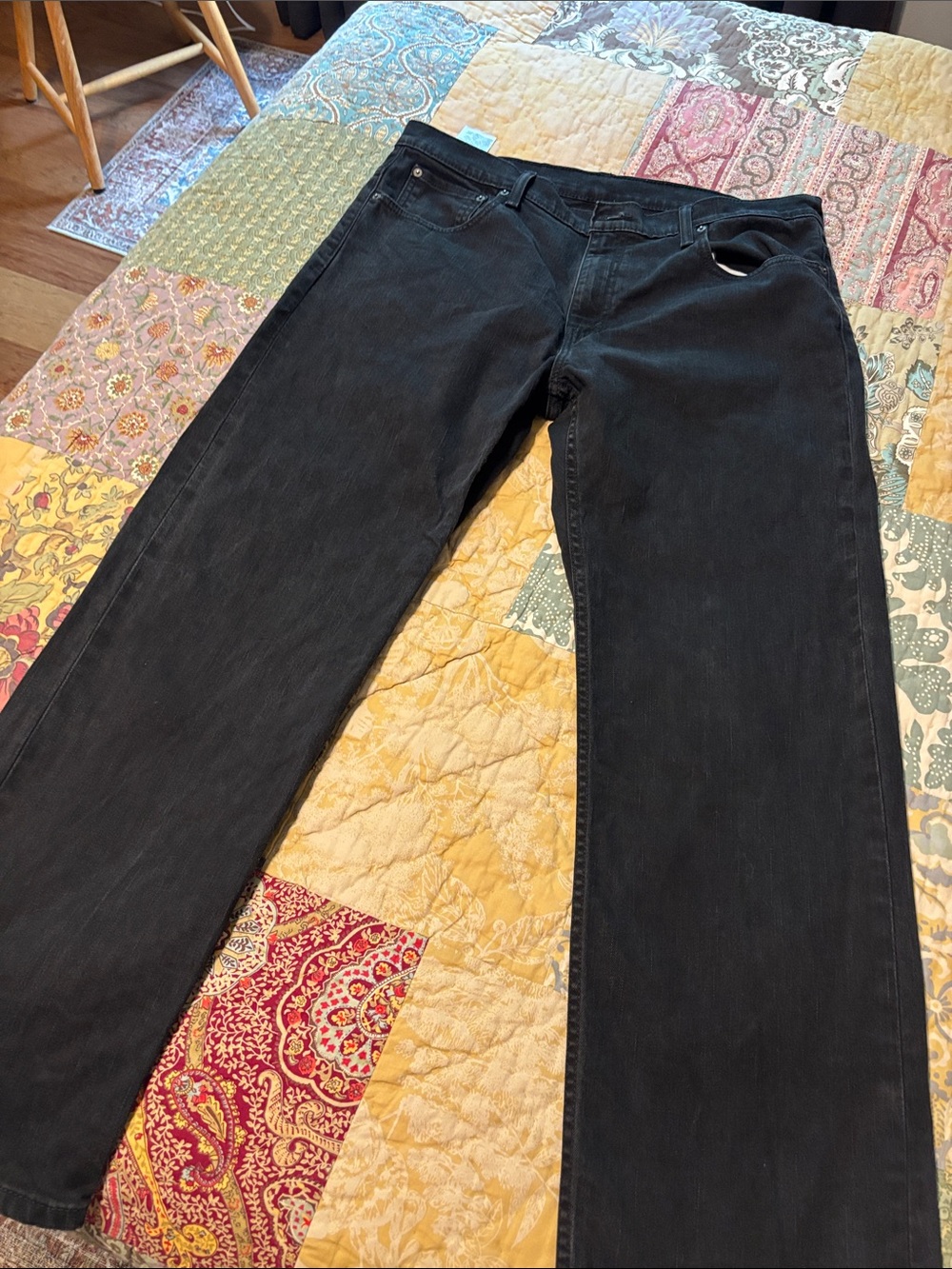 Levi's Black Straight Jeans 569 36x32